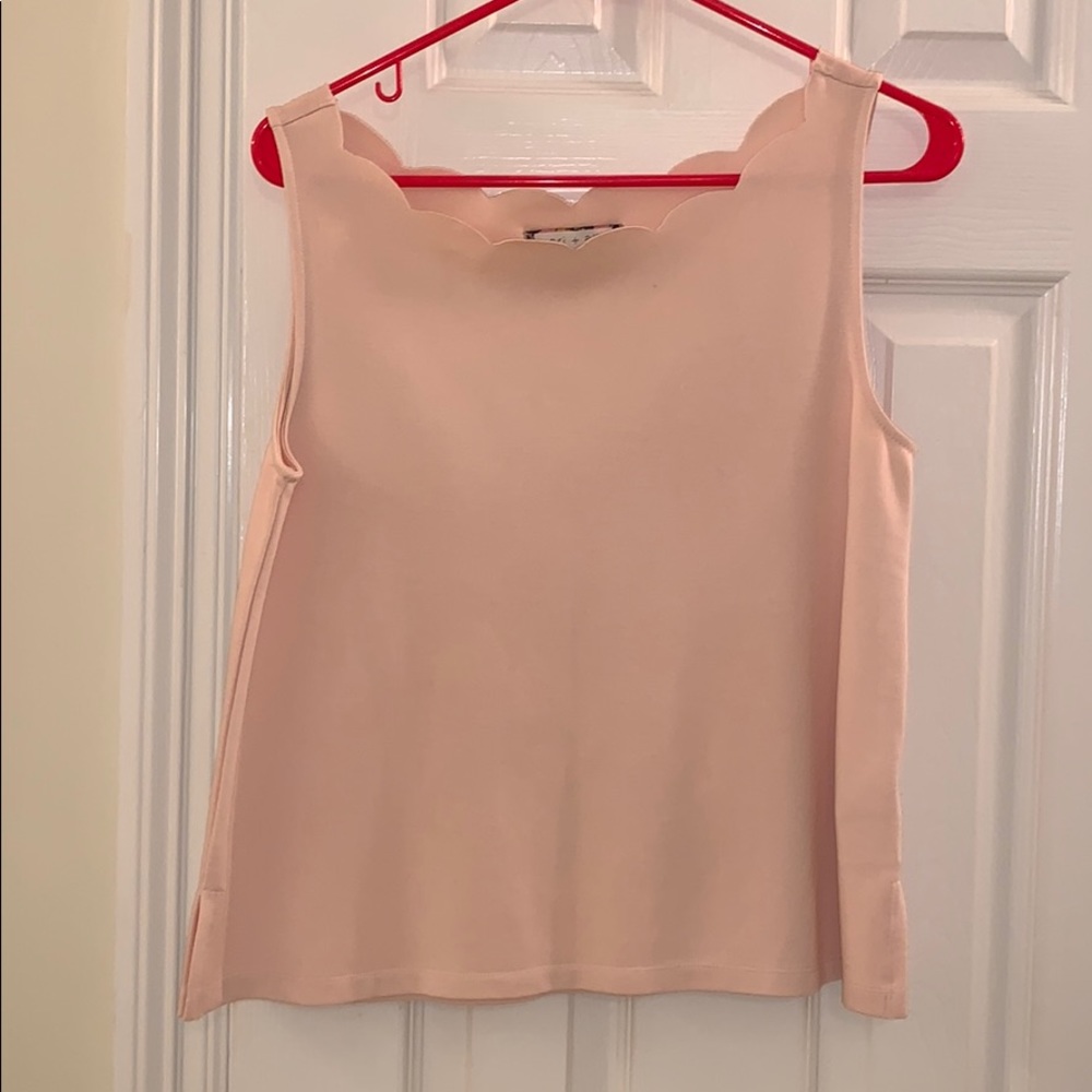 Eri + Ali scallop tank top